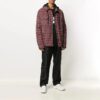 Sudadera con capucha para hombre a cuadros