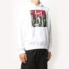 Sudadera con capucha para hombre Caravaggio Painting Over, blanca y negra, FW20, con logotipo