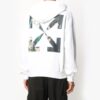 Sudadera con capucha para hombre Caravaggio Painting Over, blanca y negra, FW20, con logotipo