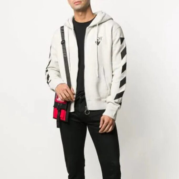 Sudadera con capucha para hombre color crema
