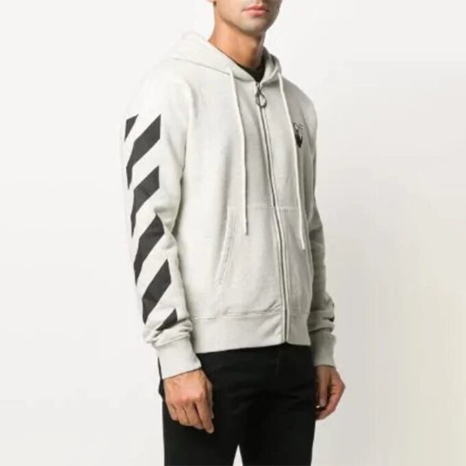 Sudadera con capucha para hombre color crema