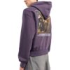 Sudadera con capucha para hombre Off-White FW22 con estampado de personajes y eslogan, color morado