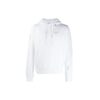 Sudadera con capucha sin rematar y mangas diagonales, color blanco