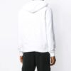 Sudadera con capucha sin rematar y mangas diagonales, color blanco