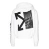 Sudadera con capucha Split Arrows para hombre, color blanco