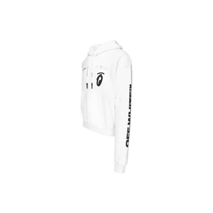 Sudadera con capucha Split Arrows para hombre, color blanco