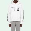 Sudadera con capucha Split Arrows para hombre, color blanco