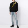 Sudadera con capucha SS21 x Something & Associates Crossover Alphabet con estampado, negra