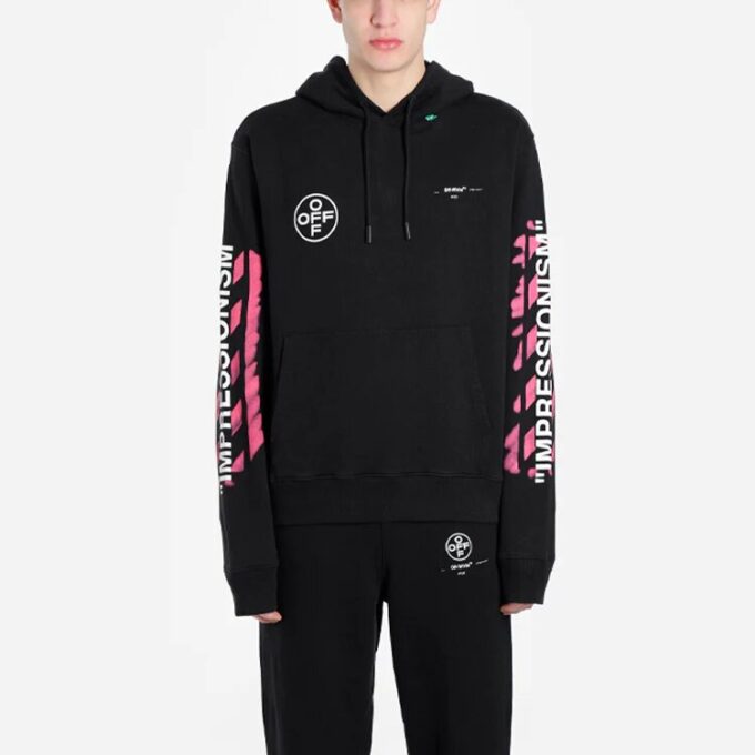Sudadera con capucha Stencil Arrow «Negro»
