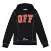 Sudadera con capucha y apliques OFF Unisex Negro