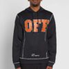 Sudadera con capucha y apliques OFF Unisex Negro