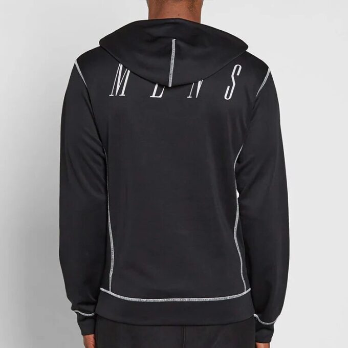 Sudadera con capucha y apliques OFF Unisex Negro