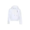Sudadera con capucha y apliques unisex, color blanco