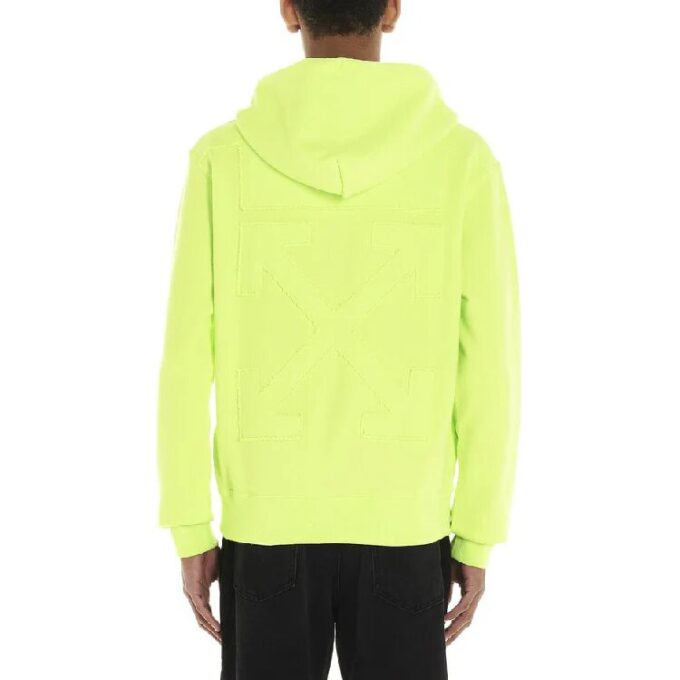 Sudadera con capucha y bolsillo canguro con bordado de flecha para hombre, verde