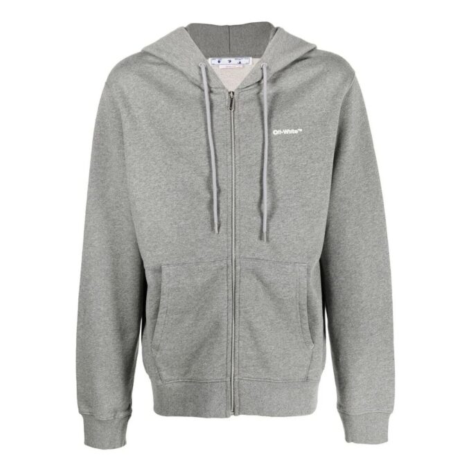 Sudadera con capucha y cordón con estampado gráfico «Gris»