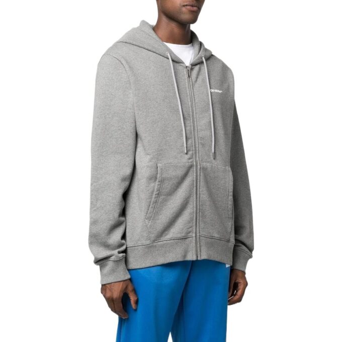 Sudadera con capucha y cordón con estampado gráfico «Gris»