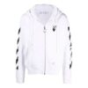 Sudadera con capucha y cremallera Carav Arrow Slim «Blanco/Negro»
