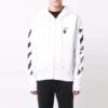 Sudadera con capucha y cremallera Carav Arrow Slim «Blanco/Negro»