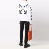 Sudadera con capucha y cremallera Carav Arrow Slim «Blanco/Negro»