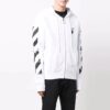 Sudadera con capucha y cremallera Carav Arrow Slim «Blanco/Negro»