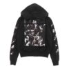 Sudadera con capucha y cremallera Caravaggio Square Slim «Negro/Multicolor»