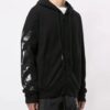 Sudadera con capucha y cremallera Caravaggio Square Slim «Negro/Multicolor»