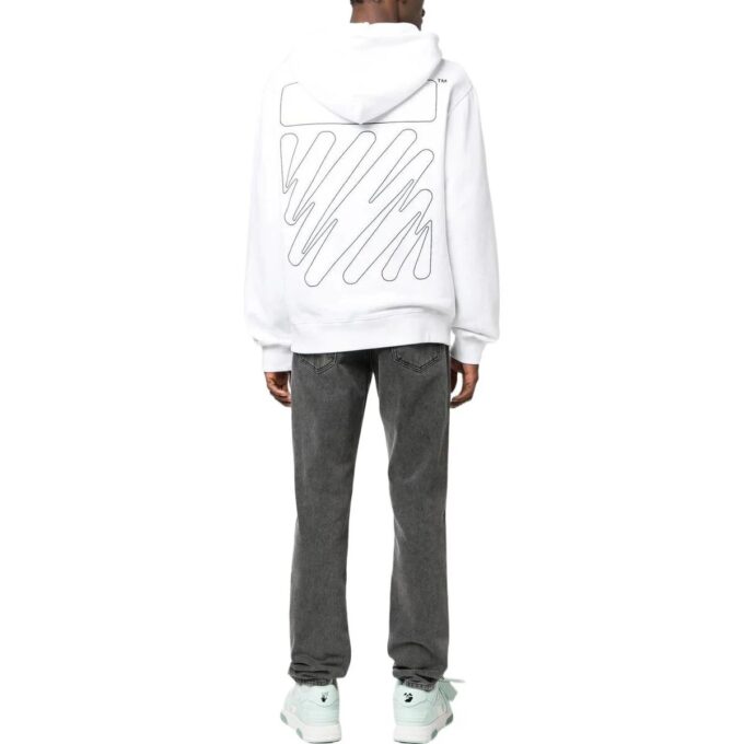 Sudadera con capucha y cremallera con estampado diagonal