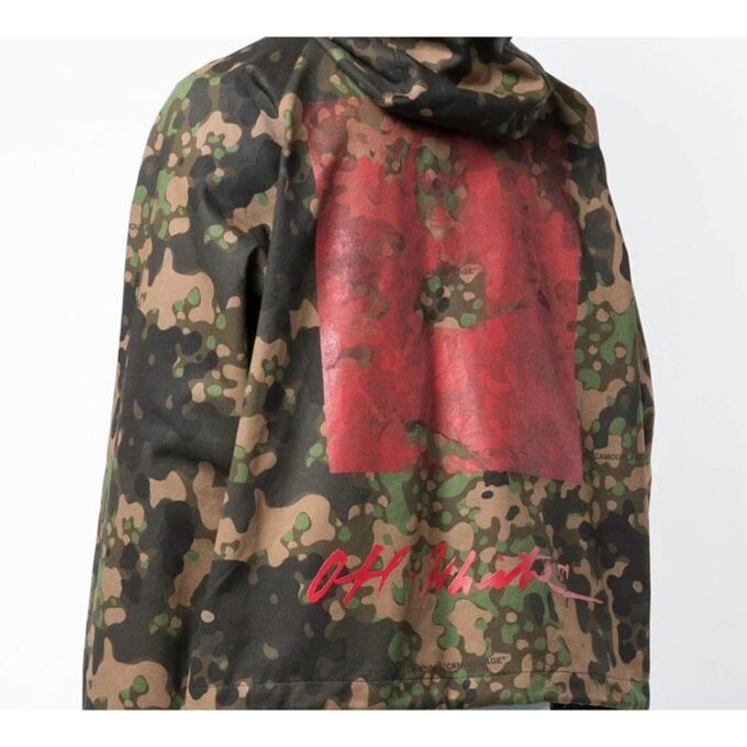 Sudadera con capucha y cremallera con estampado MONALISA para hombre, camuflaje