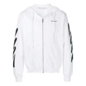 Sudadera con capucha y cremallera con estampado Wave Diag