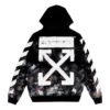 Sudadera con capucha y cremallera de felpa con estampado de grafitis Galaxy Brush para hombre, color negro
