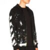 Sudadera con capucha y cremallera de felpa con estampado de grafitis Galaxy Brush para hombre, color negro