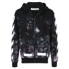 Sudadera con capucha y cremallera Diag Galaxy Brush «Negro, blanco y multicolor»