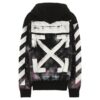 Sudadera con capucha y cremallera Diag Galaxy Brush «Negro, blanco y multicolor»