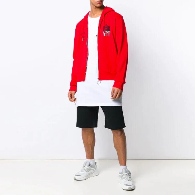 Sudadera con capucha y cremallera Mona Lisa «Roja»