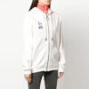 Sudadera con capucha y cremallera Off-White, manga larga, versión Ordinary, blanco cremoso