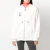 Sudadera con capucha y cremallera Off-White, manga larga, versión Ordinary, blanco cremoso