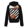 Sudadera con capucha y cremallera trasera Diag Fire
