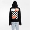 Sudadera con capucha y cremallera trasera Diag Fire