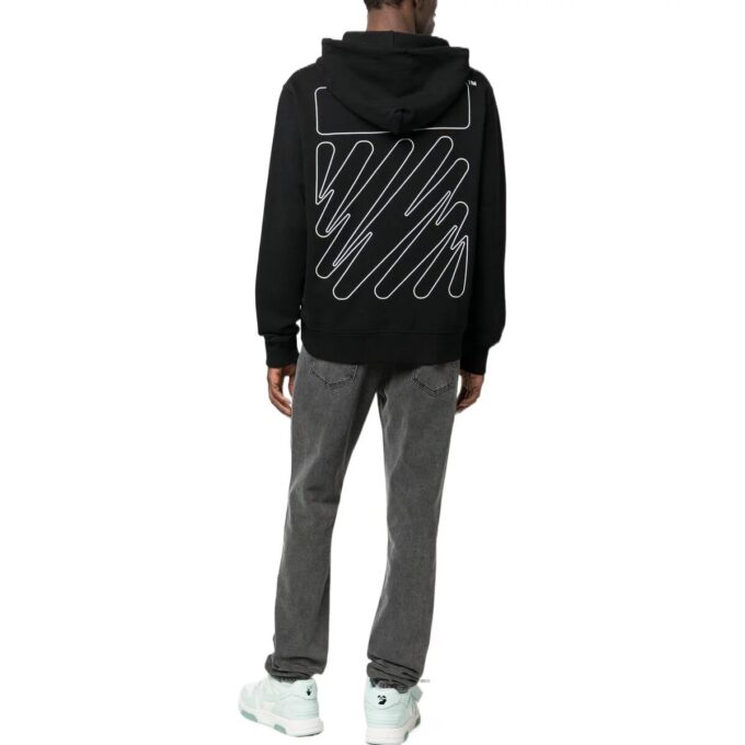 Sudadera con capucha y cremallera Wave Diag-Stripe