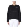 Sudadera con capucha y cuello redondo Off-White con logo en negro