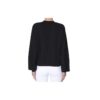 Sudadera con capucha y cuello redondo Off-White con logo en negro