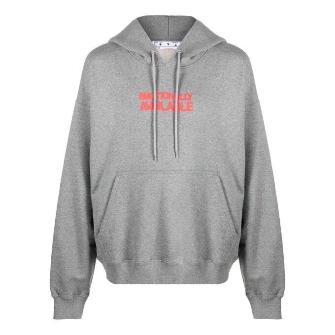 Sudadera con capucha y eslogan «Gris»