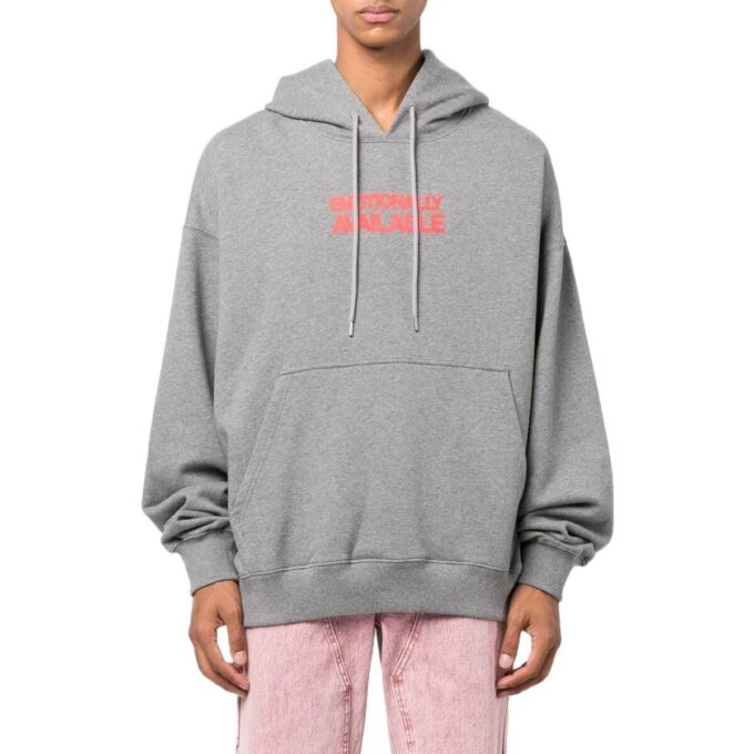 Sudadera con capucha y eslogan «Gris»