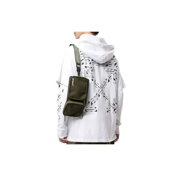 Sudadera con capucha y estampado Airport Tape SS20 para hombre, color blanco