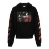 Sudadera con capucha y estampado Caravaggio SS21 «Negro Rojo»