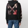Sudadera con capucha y estampado Caravaggio SS21 «Negro Rojo»
