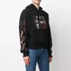 Sudadera con capucha y estampado Caravaggio SS21 «Negro Rojo»