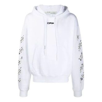 Sudadera con capucha y estampado de Arrows para hombre, color blanco