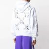 Sudadera con capucha y estampado de Arrows para hombre, color blanco