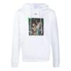 Sudadera con capucha y estampado de flechas para hombre, color blanco